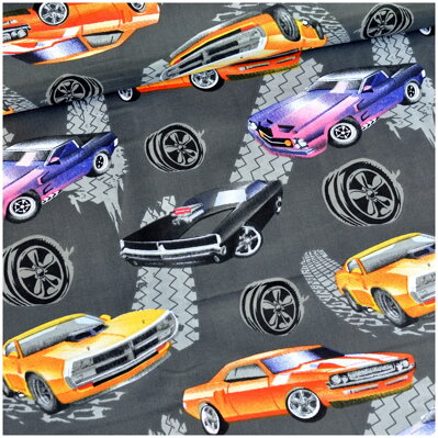 Super cars na grafitovom - bavlnené plátno