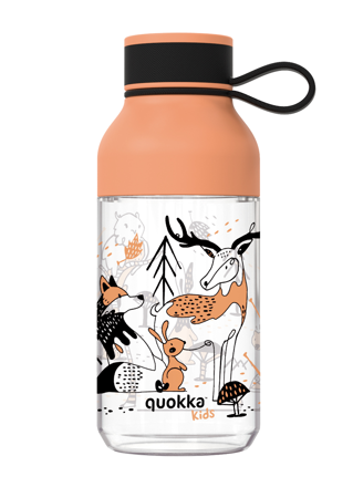 Quokka Plastová fľaša Ice Kids s pútkom In The Woods 430ml