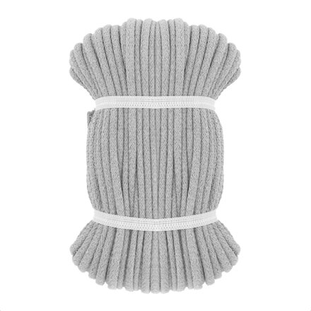 Šnúra bavlnená 8mm šedá - 5m - Cotton cord
