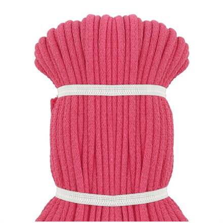 Šnúra bavlnená 8mm ružová - Cotton cord