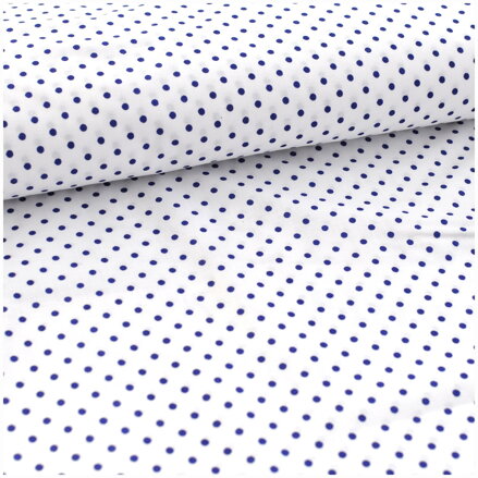 Bodky tmavomodré -  cotton fabric 