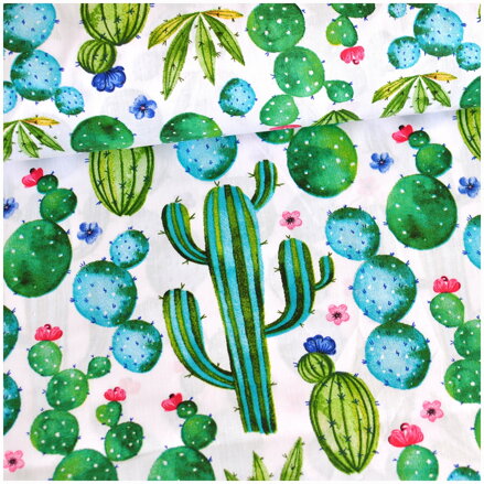 Kaktusy -  cotton fabric 