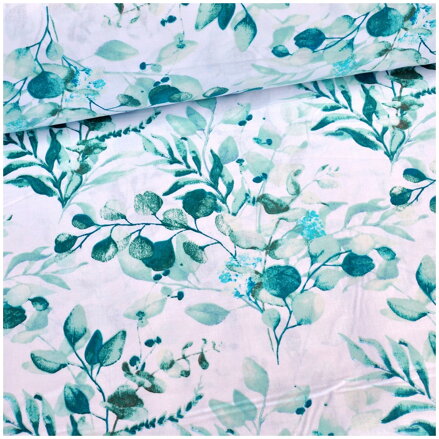 Eukalyptus mätový - cotton fabric 