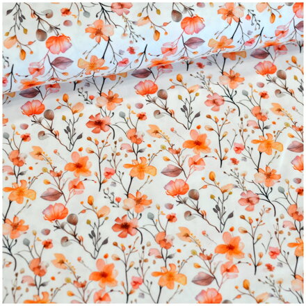 Flowers Small Ecru jersey