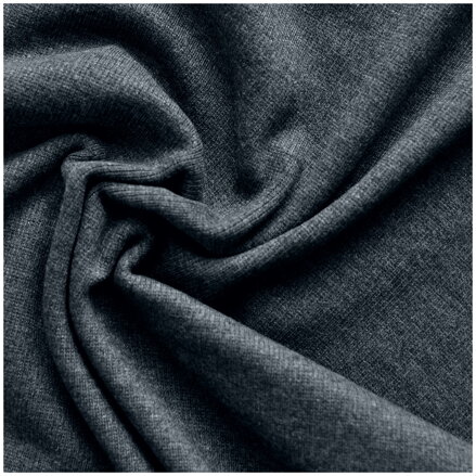 Antracit patent vrúbkovaný 2x1 - ribbed knit