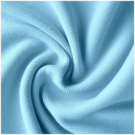 Bledomodrý patent vrúbkovaný 2x1 - ribbed knit