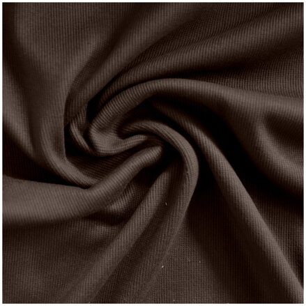 Čokoládový patent vrúbkovaný 2x1 - ribbed knit