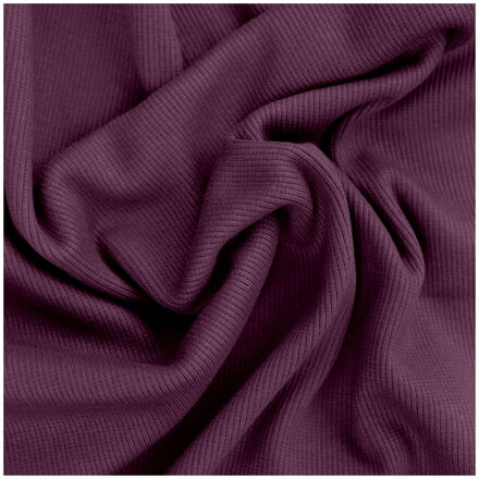 Italian Plum patent vrúbkovaný 2x1 - ribbed knit