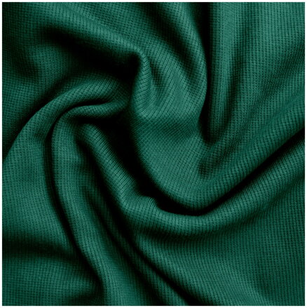 Tmavozelený patent vrúbkovaný 2x1 - ribbed knit