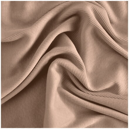 Warm taupe patent vrúbkovaný 2x1 - ribbed knit
