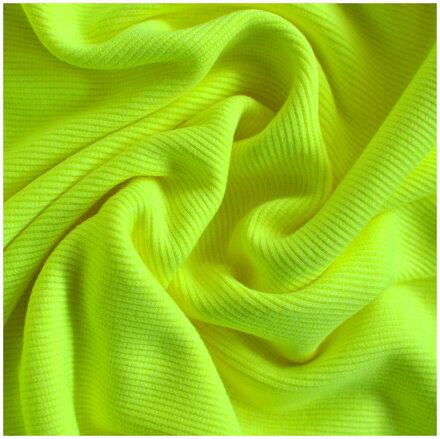 Žltý fluo patent 2x1 - ribbed knit