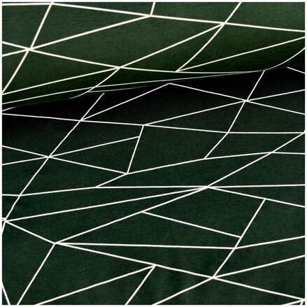 Pavučina biela na vojensko-zelenej teplákovine