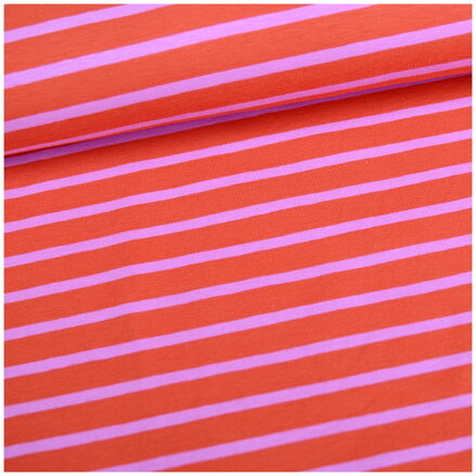 Rose red stripes jersey