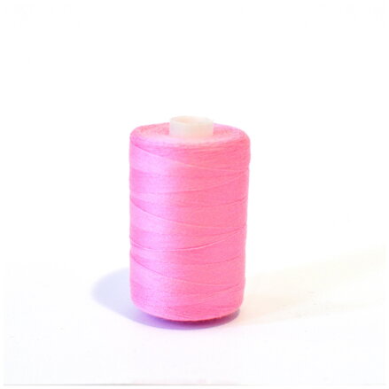 Niť polyesterová 1000m ružová - Polyester thread