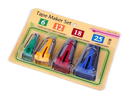 Zakladač šikmých prúžkov sada 4 ks - Tape Maker Set 