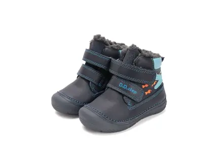 D.D.Step Chlapčenské zimné topánky royal blue