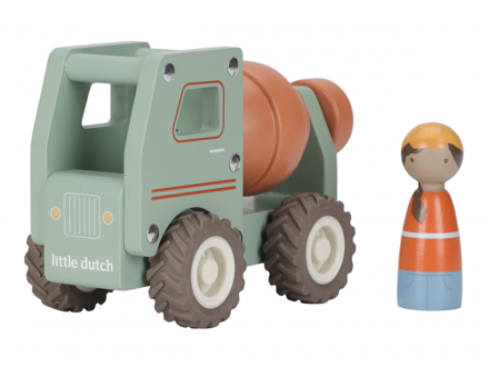Little Dutch Nákladiak s miešačkou drevený