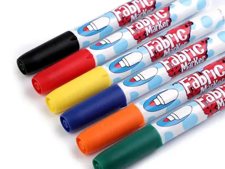 Fixky na textil základné farby 6ks