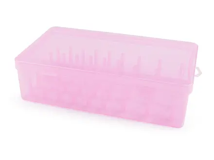 Plastový box na 42 ks nití - ružový