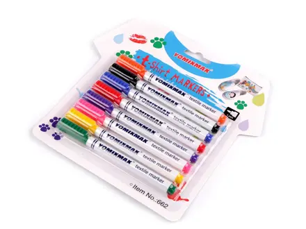 Fixy na textil súprava 8 ks