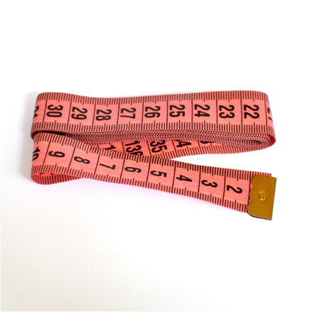 Krajčírsky meter 150cm - ružový - Measuring Tape