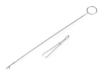 Threading needle and rubber threader - set