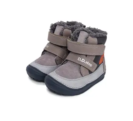 D.D.Step W071-52664A Chlapčenské zimné topánky mocca