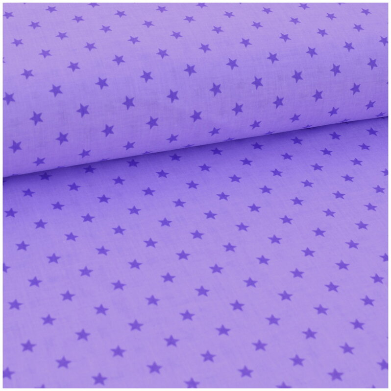 Hviezdy malé fialové -  cotton fabric