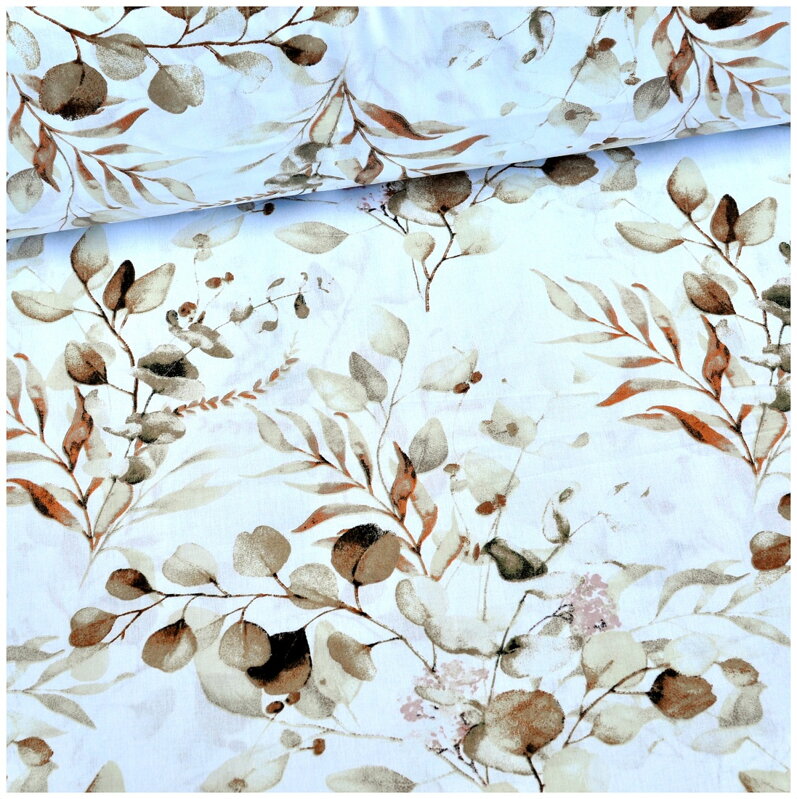 Eukalyptus hnedý - cotton fabric 