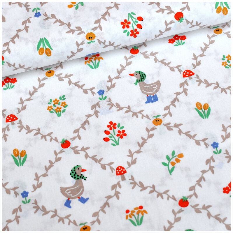 Húska v čižmách - jemná bavlna, popelín