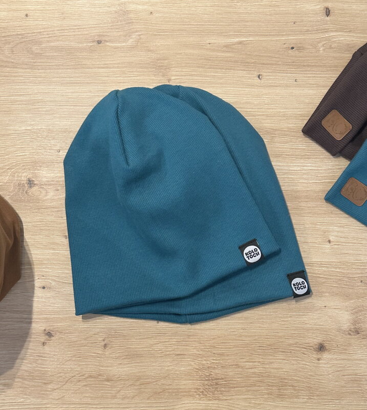 Čiapka vrúbkovaný úplet Smaragd 