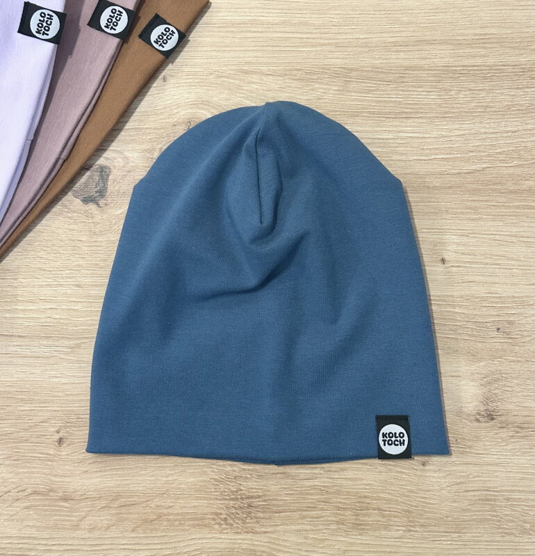 Čiapka úplet Petrolejová