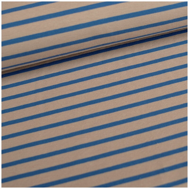 Indigo brown stripes jersey