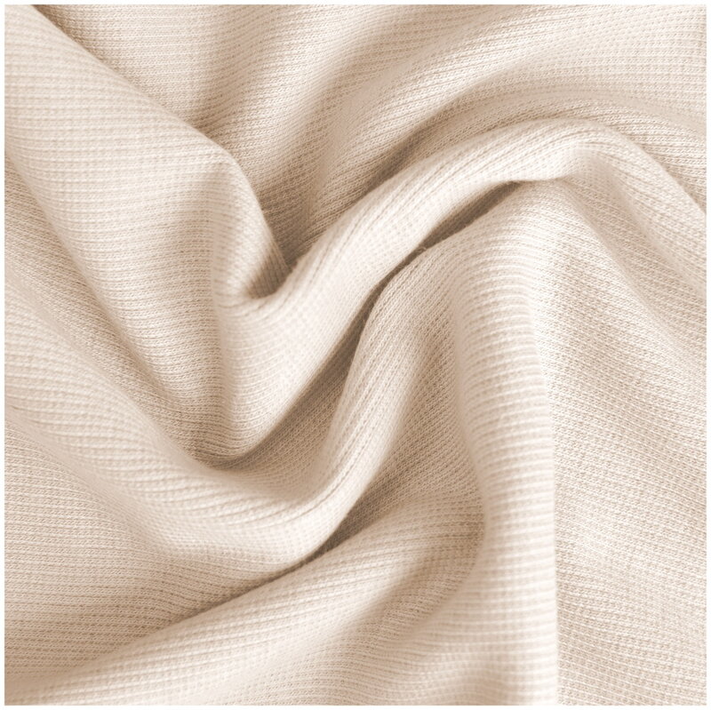 Bledobéžový patent vrúbkovaný 2x1 - ribbed knit