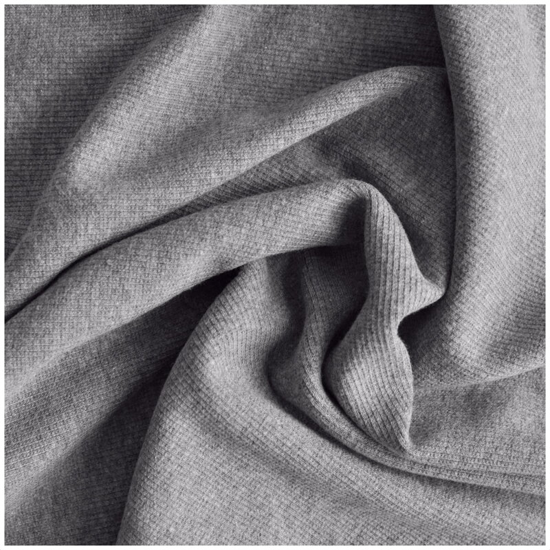 Tmavošedý melír patent vrúbkovaný 2x1 - ribbed knit