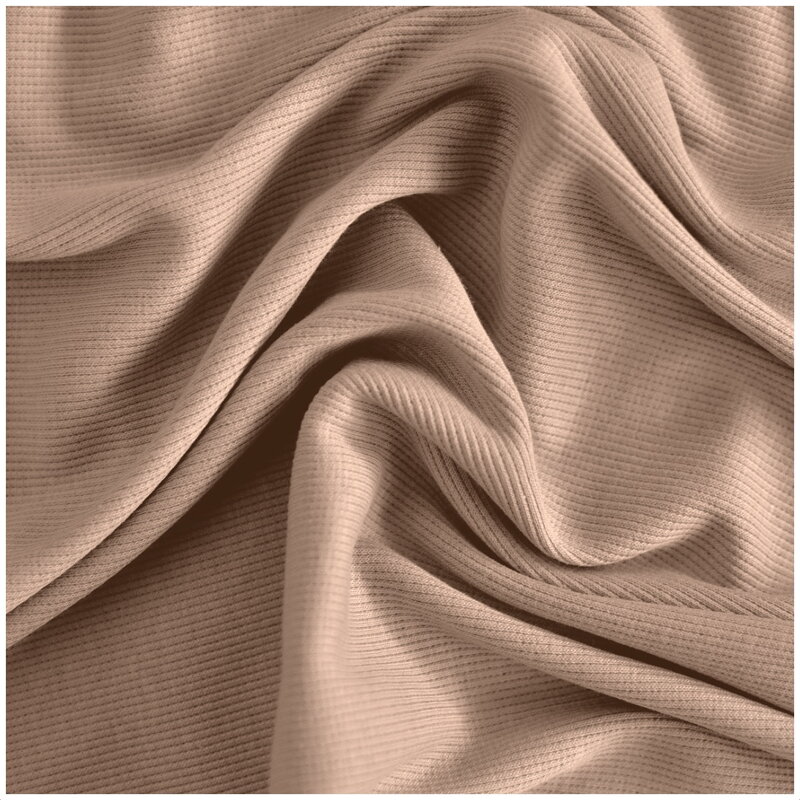 Warm taupe patent vrúbkovaný 2x1 - ribbed knit