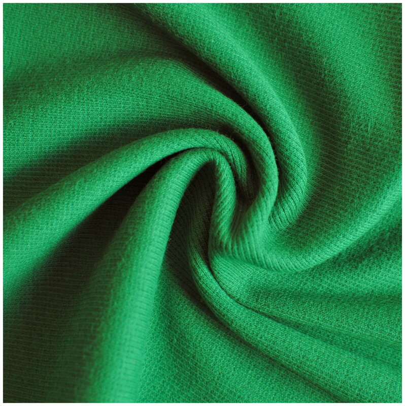 Zelený patent vrúbkovaný 2x1 - ribbed knit