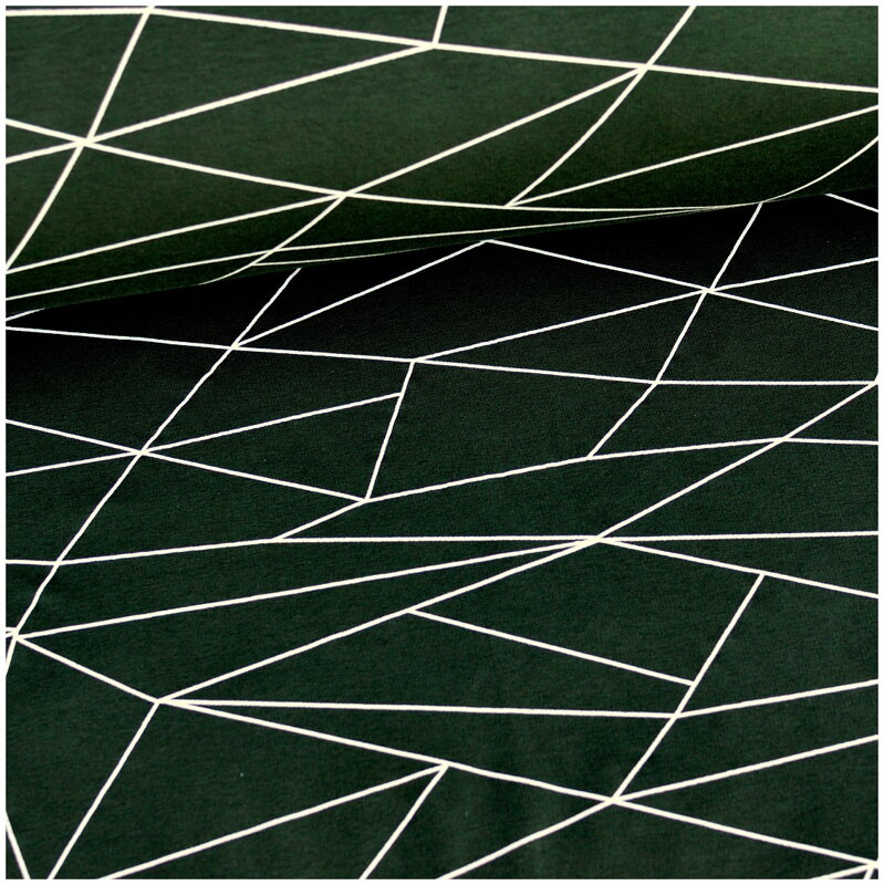 Pavučina biela na vojensko-zelenej teplákovine