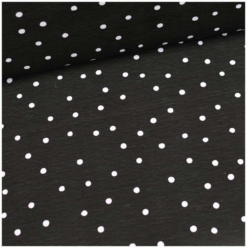 Biele bodky na čiernom jersey 40cm II.TRIEDA