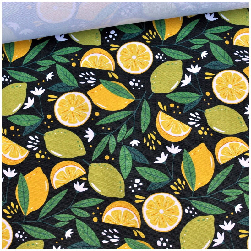 Oxford 600D citróny na tmavozelenom 70cm II.TRIEDA