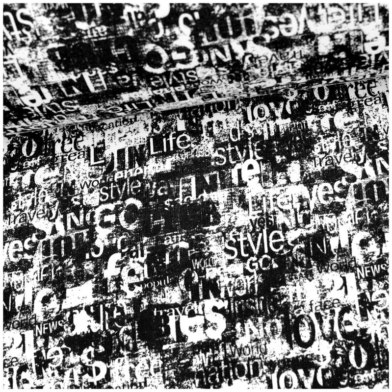 Noviny na bielom jersey 30cm