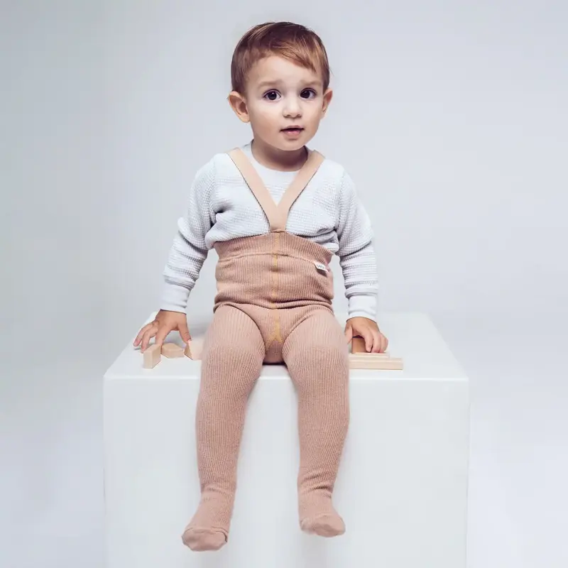 PEQNE Pančuchy na traky Béžová hnedá