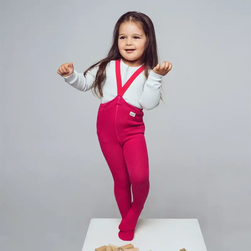 PEQNE Pančuchy na traky Magentová