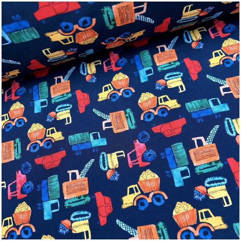 Softshell Autíčka na tmavomodrom 30cm II.TRIEDA