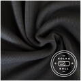 Čierny patent 2x1 - ribbed knit