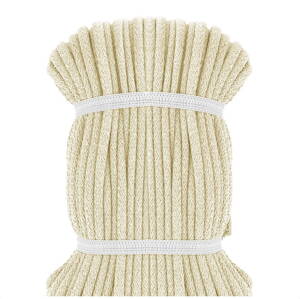 Šnúra bavlnená 8mm smotanová ecru - Cotton cord