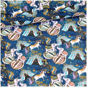 Cirkus na riflovom -  cotton fabric 