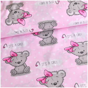 It´s a girl na ružovom -  cotton fabric 