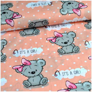 It´s a girl -  cotton fabric