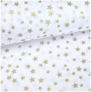 Champagne gold Stars II -  cotton fabric 